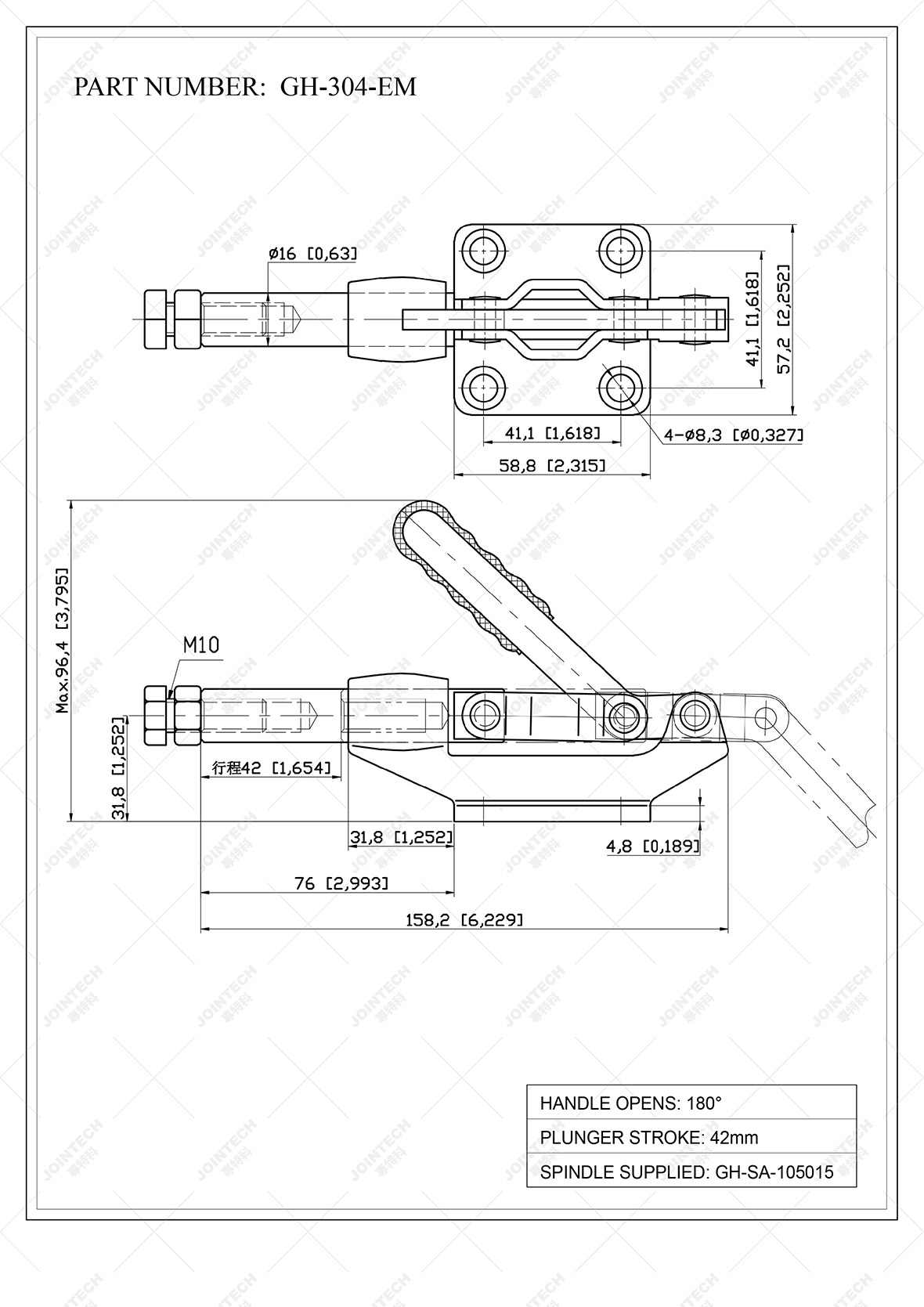 Straight Line Action Toggle Clamp
