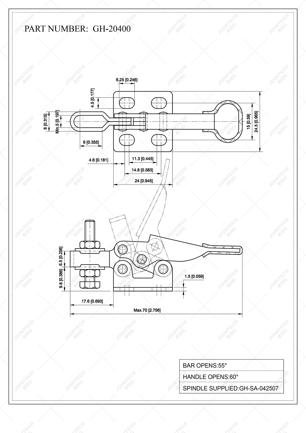 Horizontal Toggle Clamp