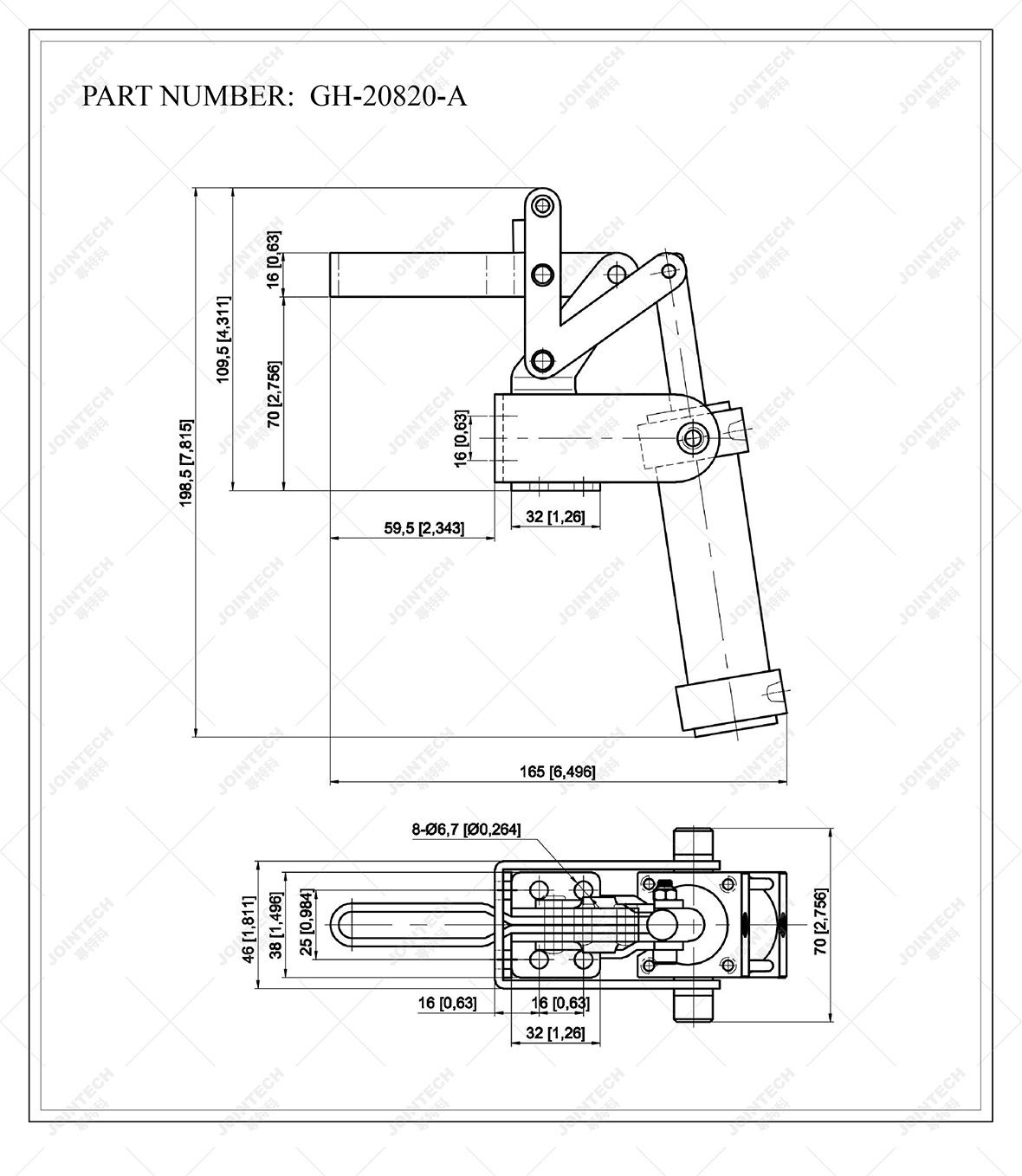 Pneumatic Quick Release Toggle Clamp