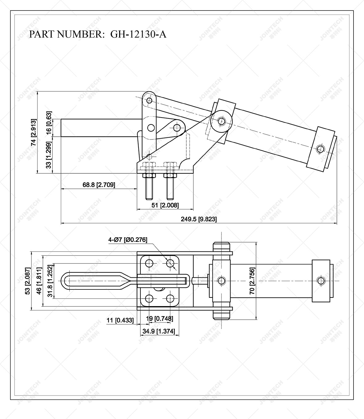 Pneumatic Quick Release Toggle Clamp