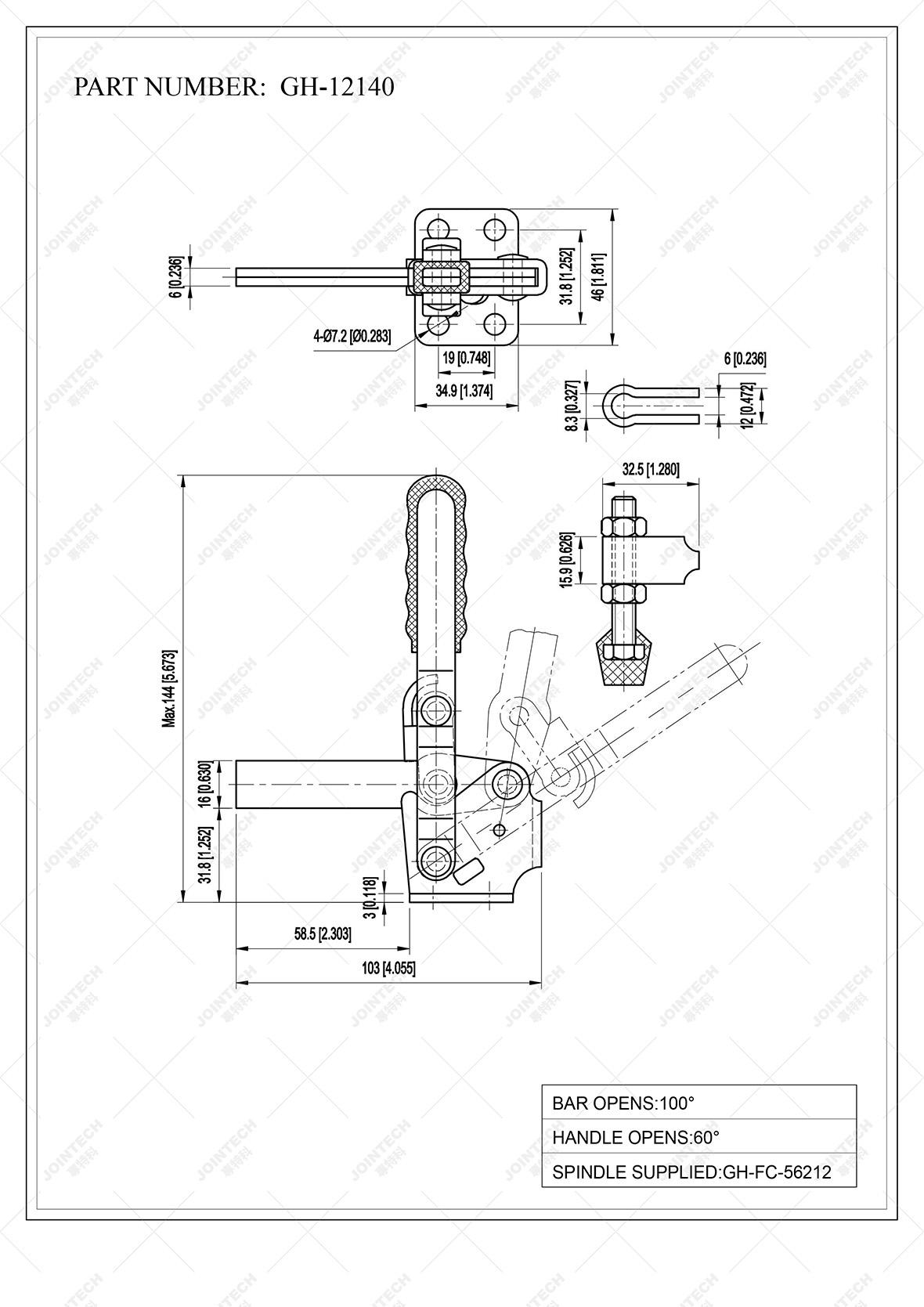 Solid Bar With Bolt Retainer Vertical Toggle Clamp Buy Vertical
