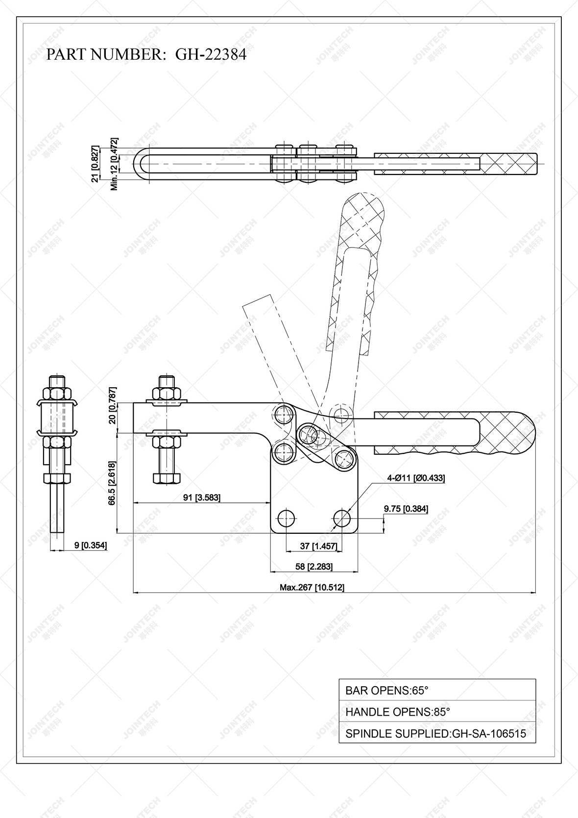 Horizontal Toggle Clamp