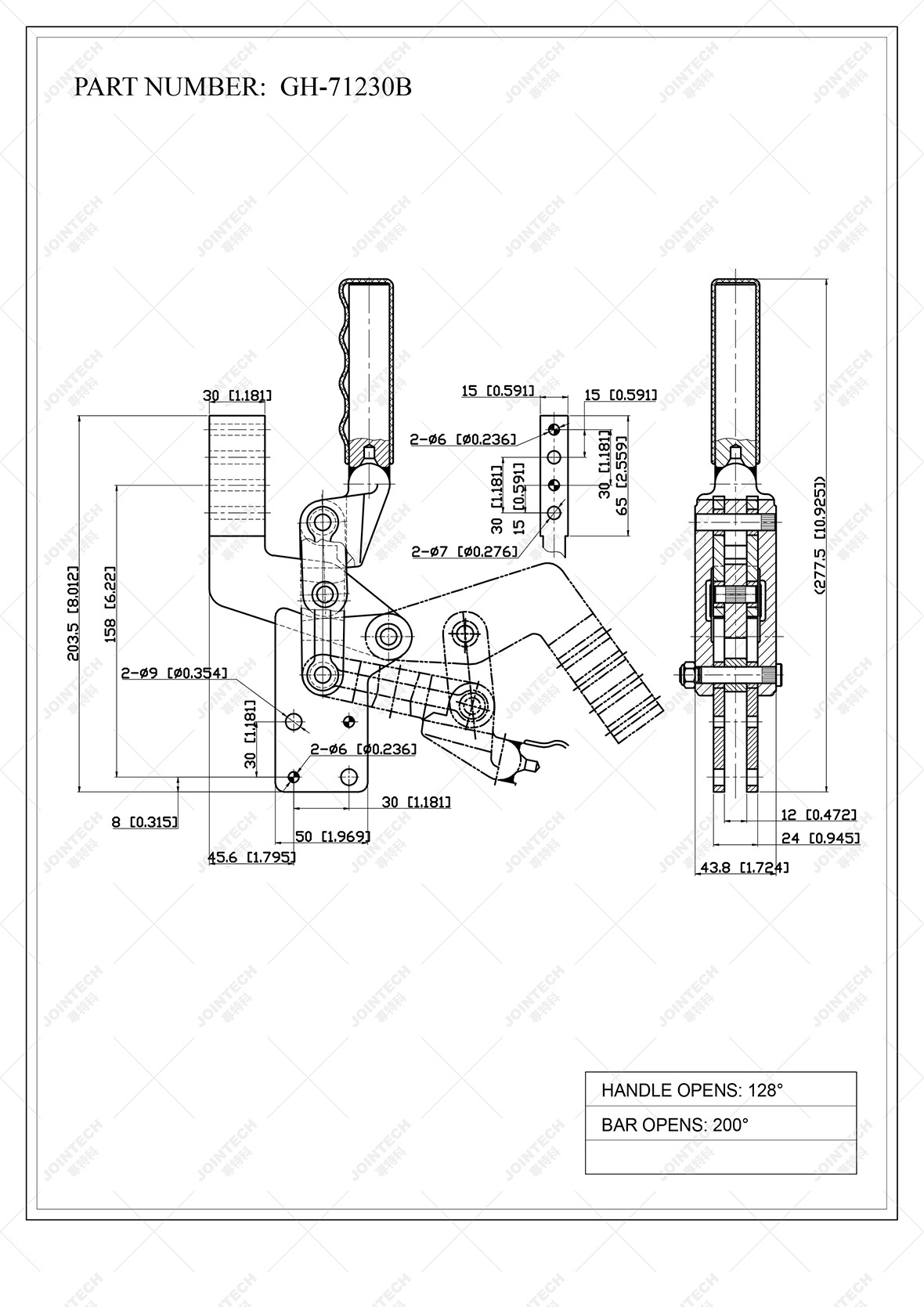 Heavy Duty Weldable Toggle Clamp