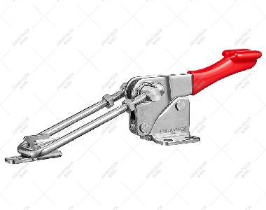 What is the material of the latch action toggle clamps?