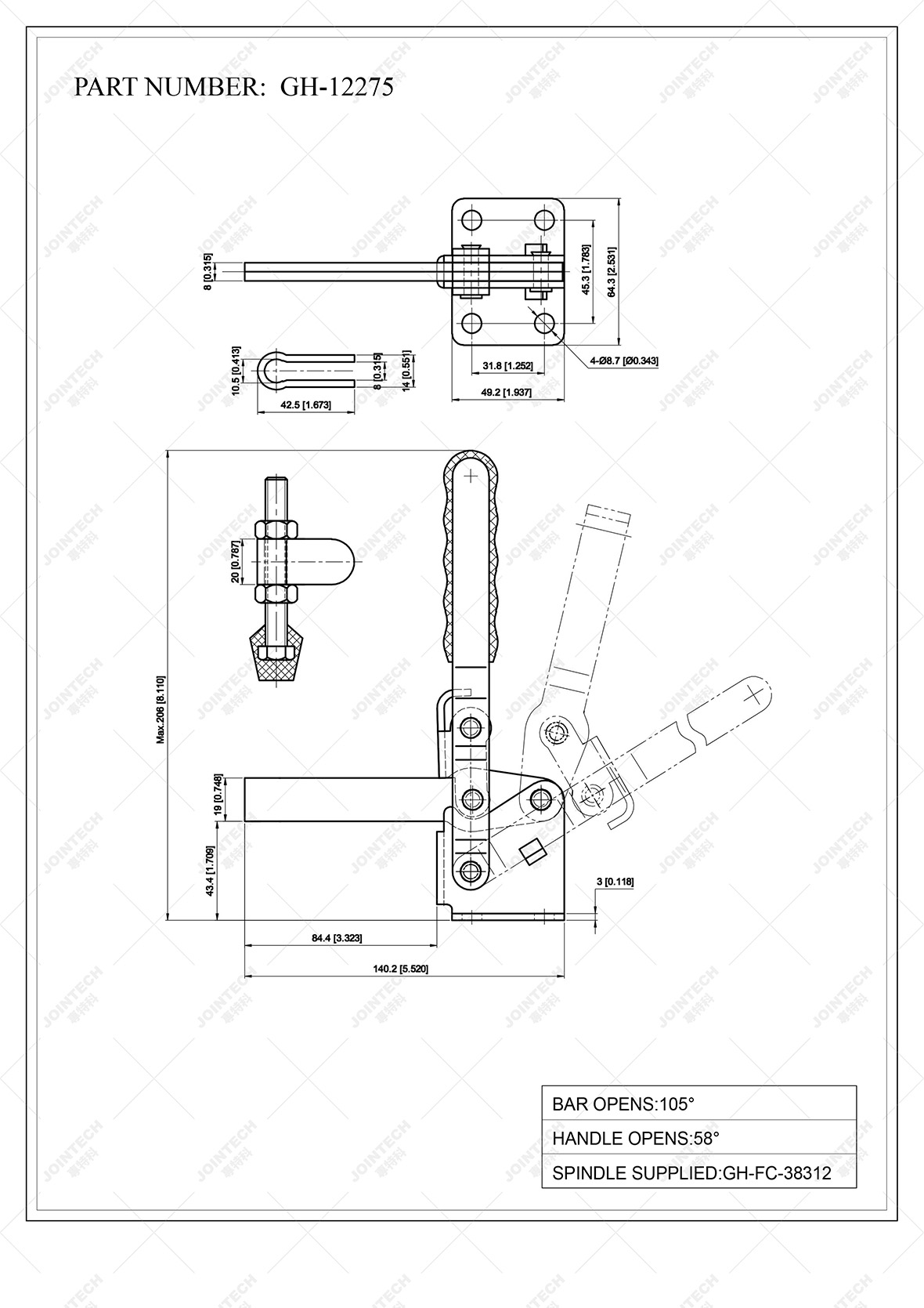 Vertical Toggle Clamp