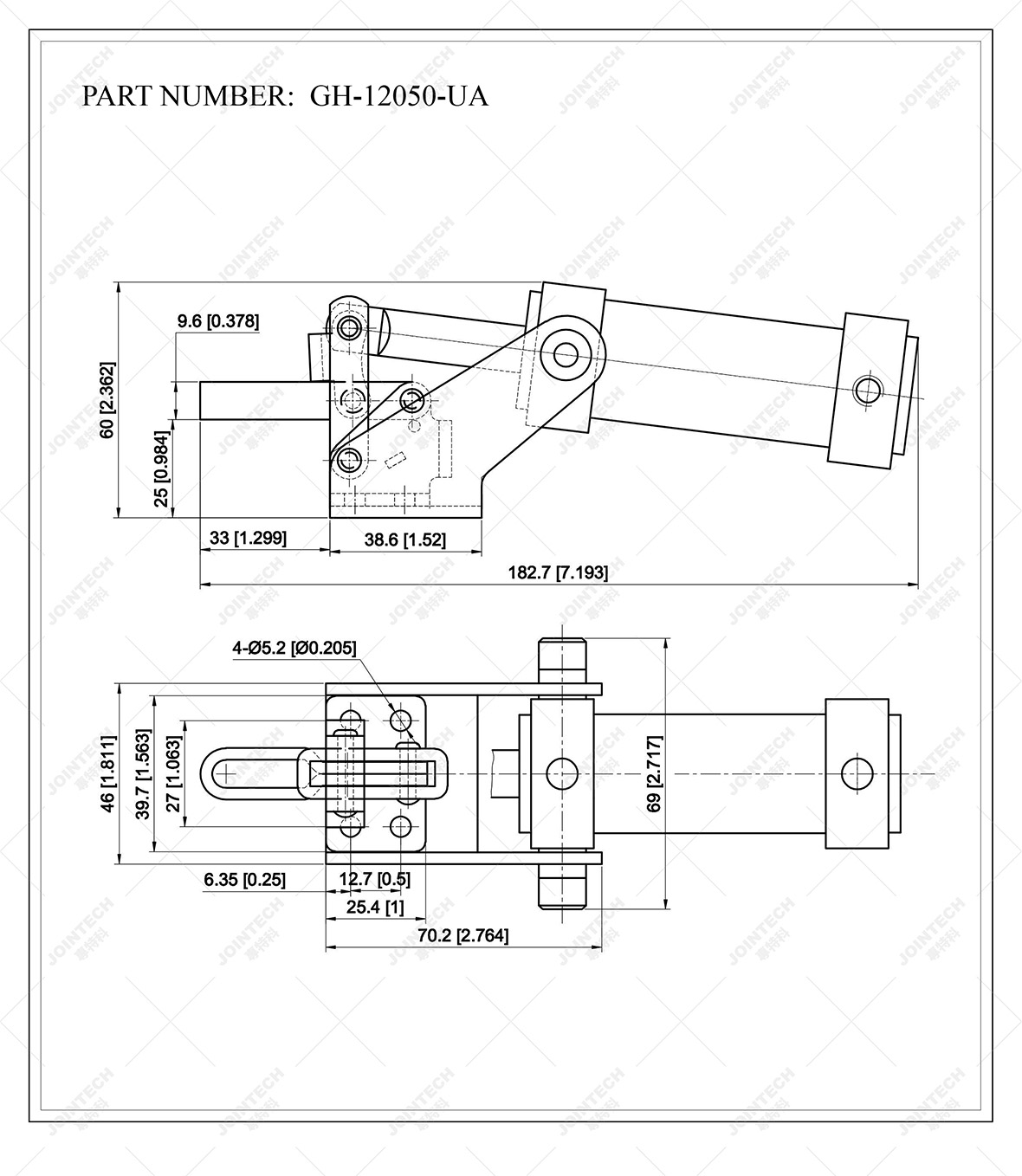 Pneumatic Quick Release Toggle Clamp
