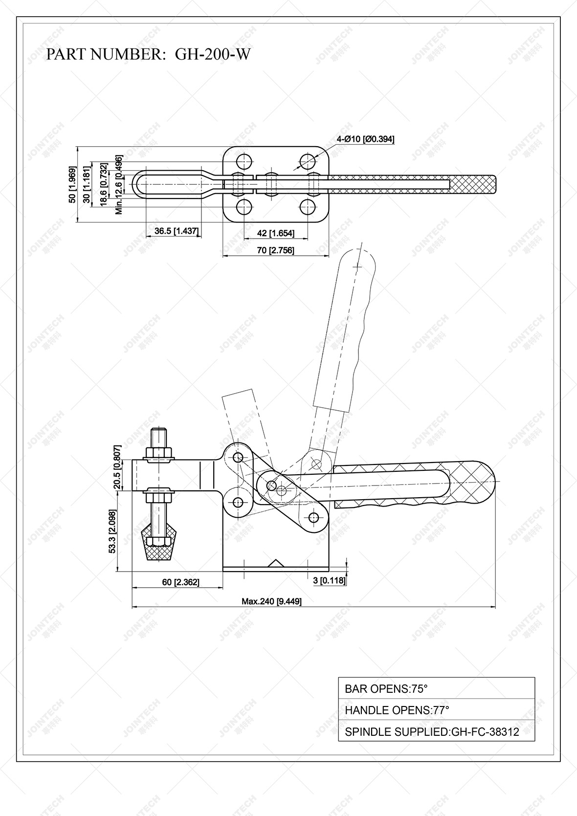 Horizontal Toggle Clamp