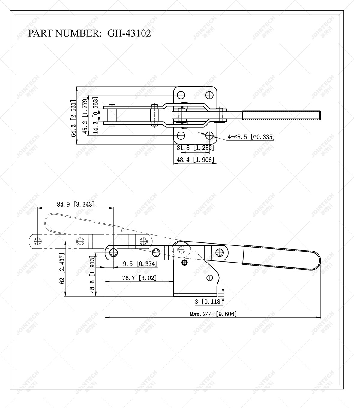 Latch Action Toggle Clamp