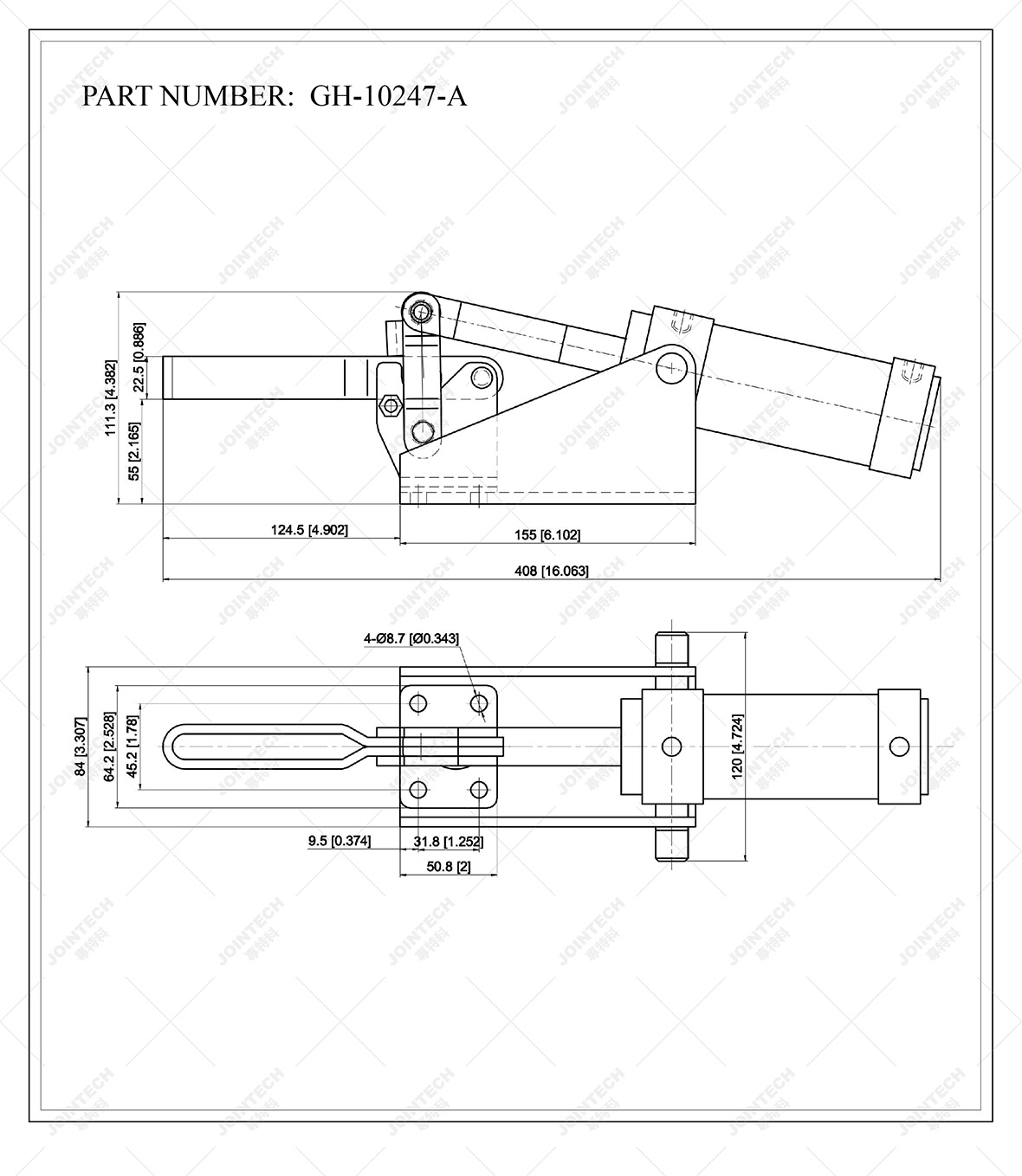 Pneumatic Quick Release Toggle Clamp