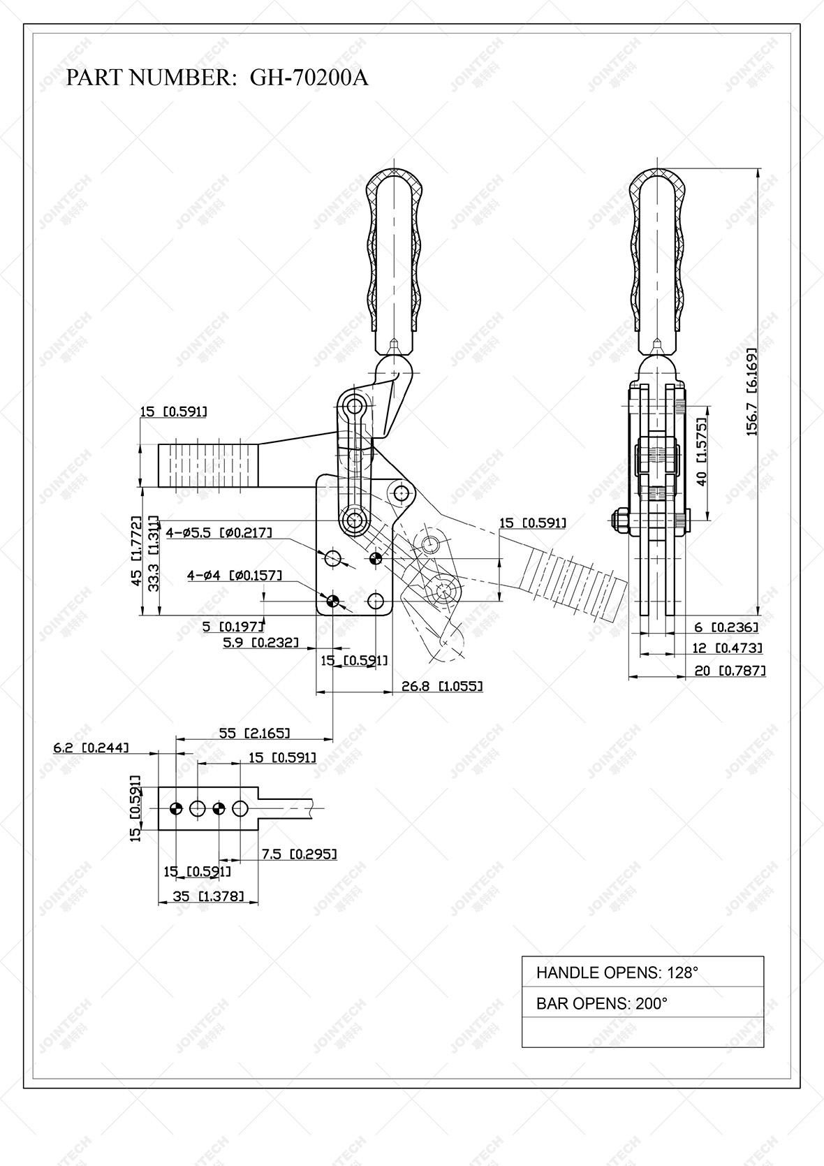 Heavy Duty Weldable Toggle Clamp