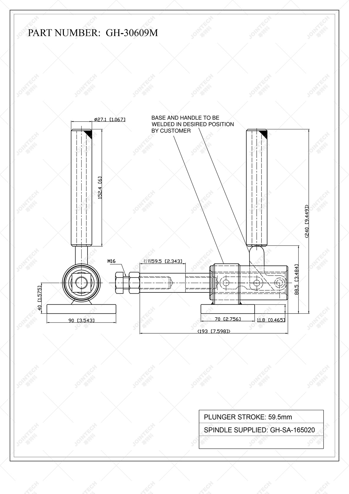 Straight Line Action Toggle Clamp
