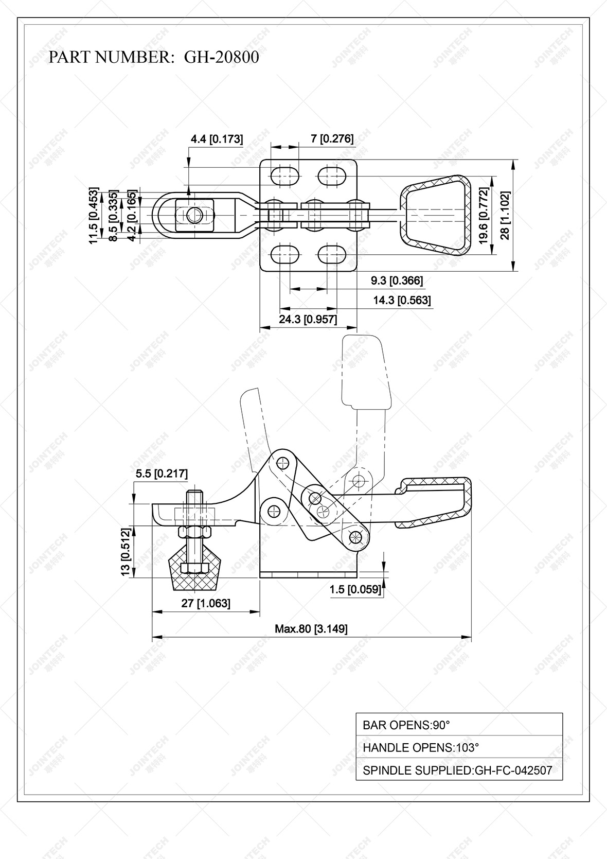 Galvanised Horizontal Toggle Clamp Use For Lamp Panel Buy Horizontal