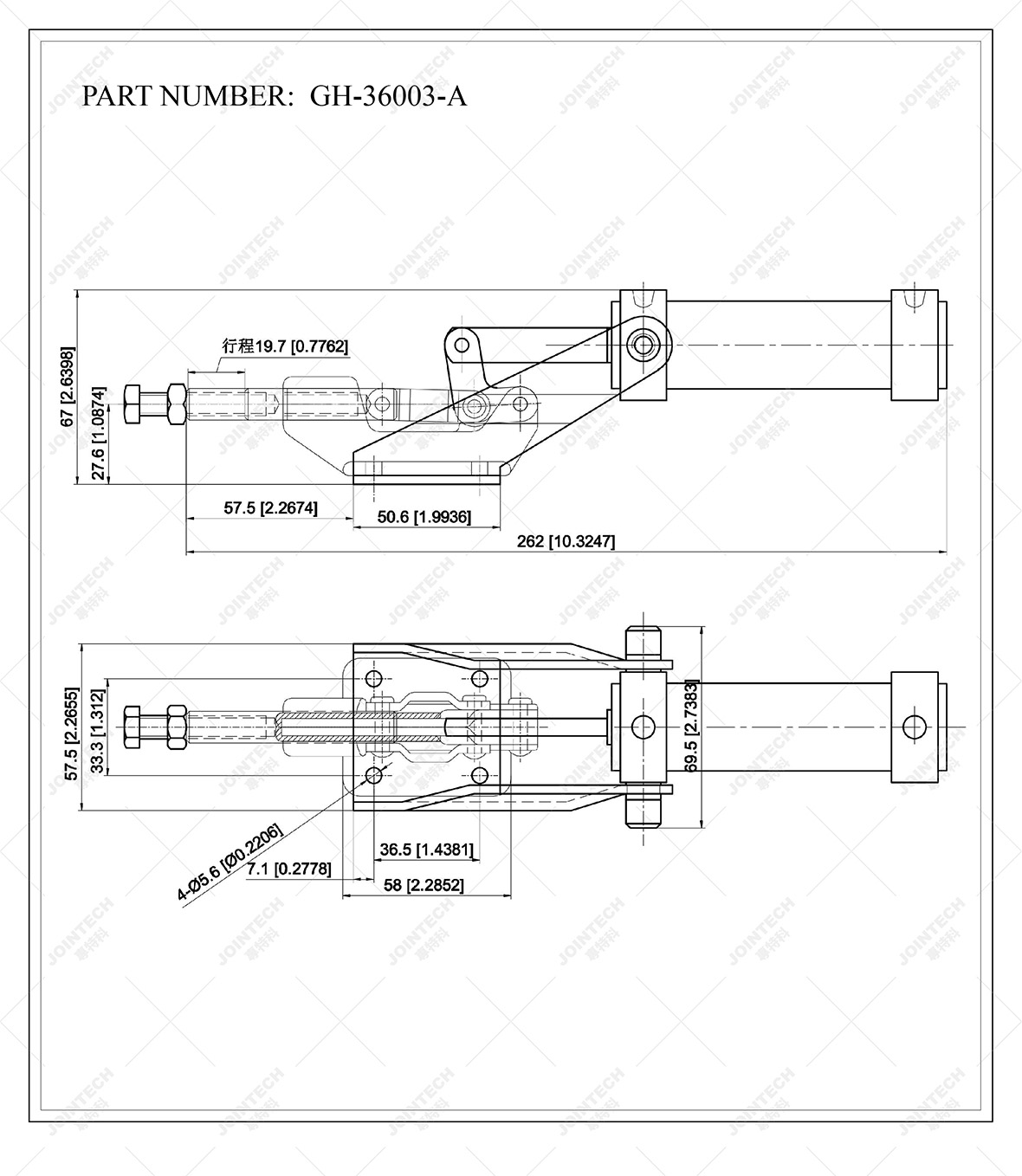 Pneumatic Quick Release Toggle Clamp