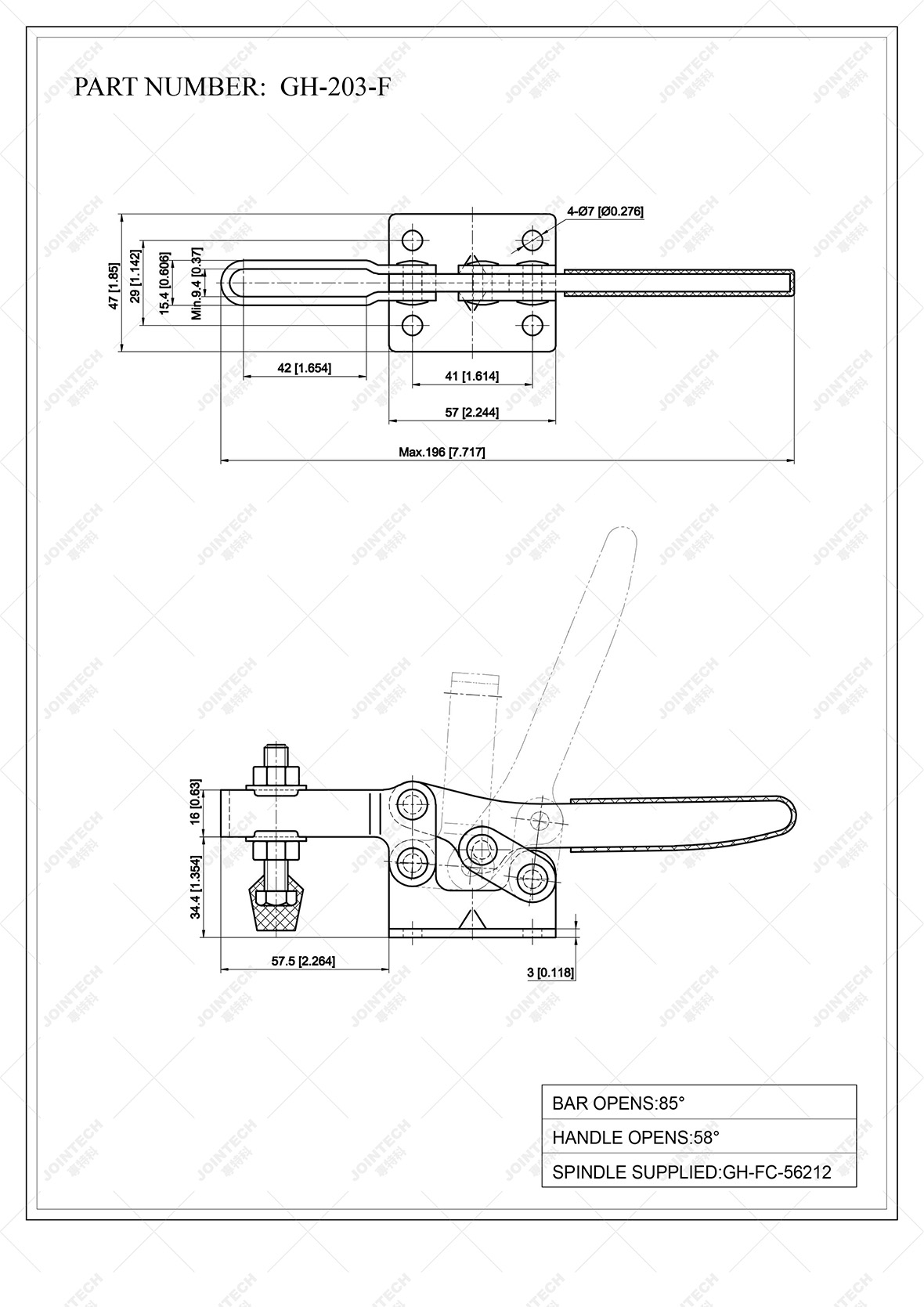 Horizontal Toggle Clamp
