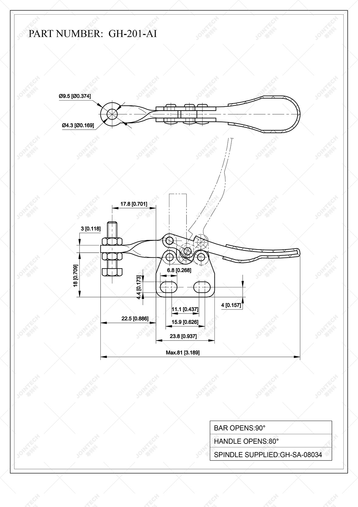 Horizontal Toggle Clamp