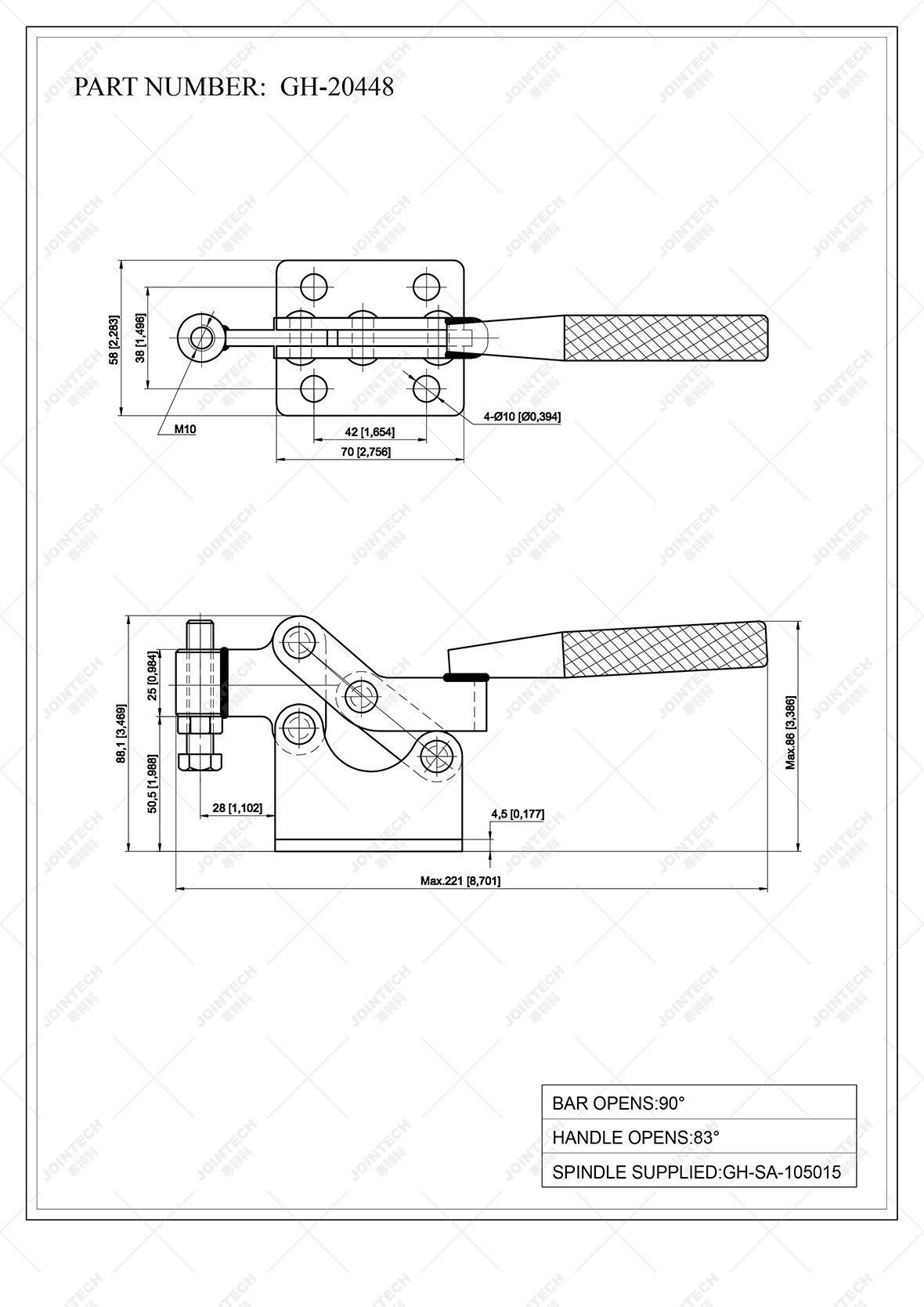 Horizontal Toggle Clamp