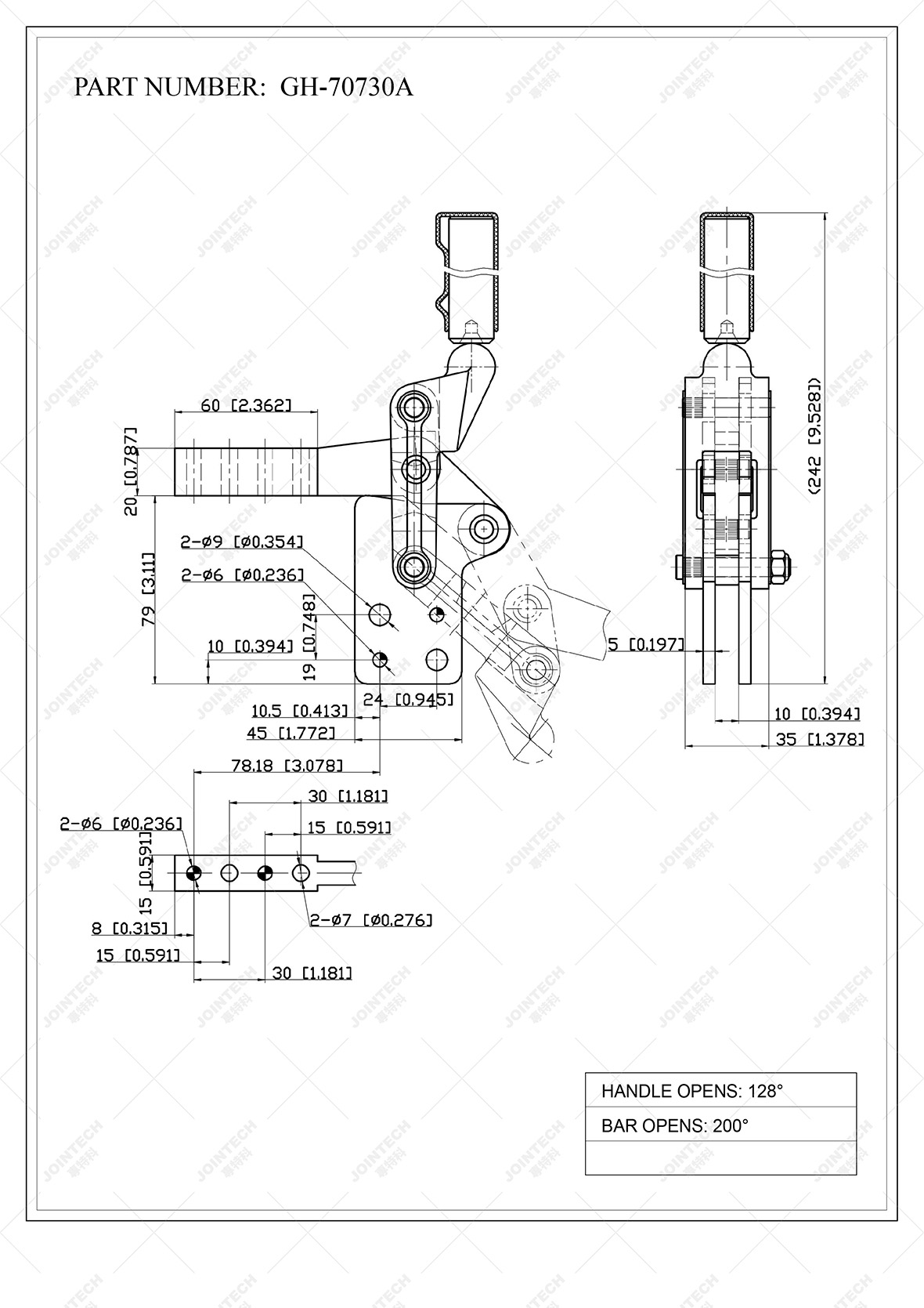 Heavy Duty Weldable Toggle Clamp