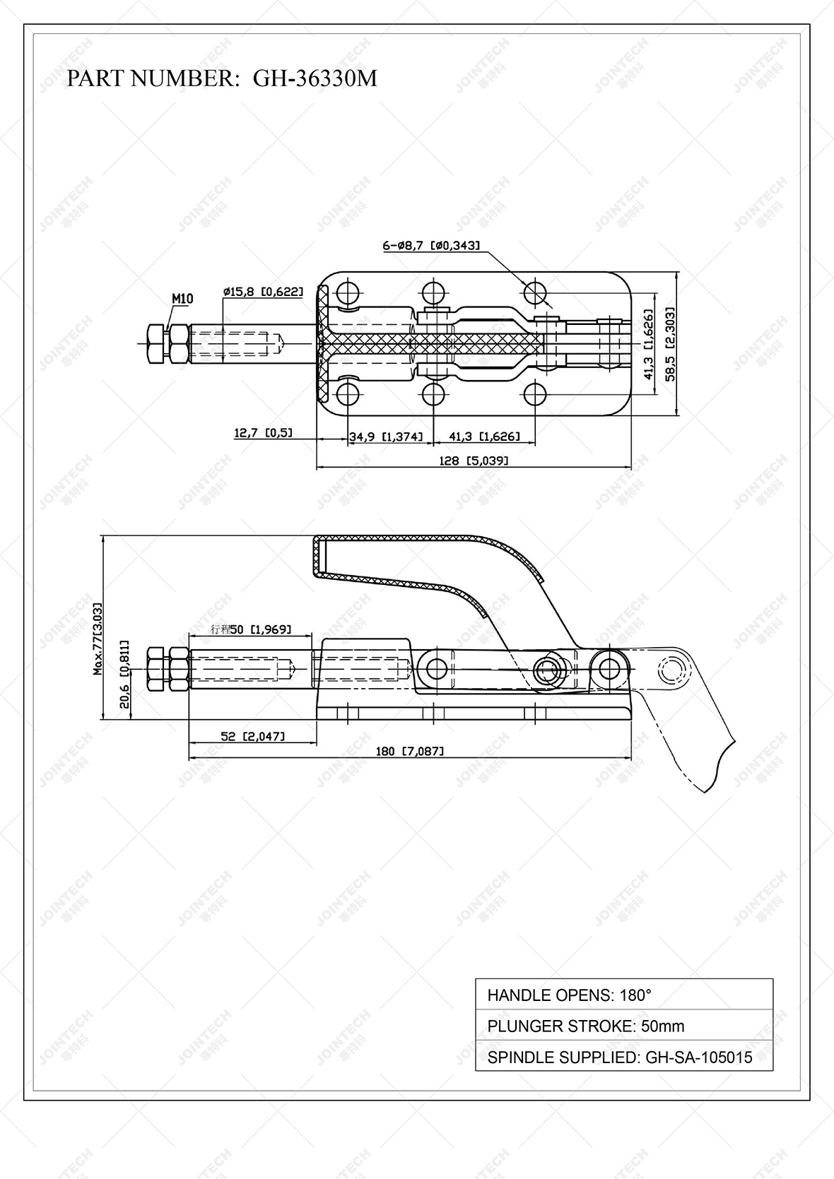 Straight Line Action Toggle Clamp