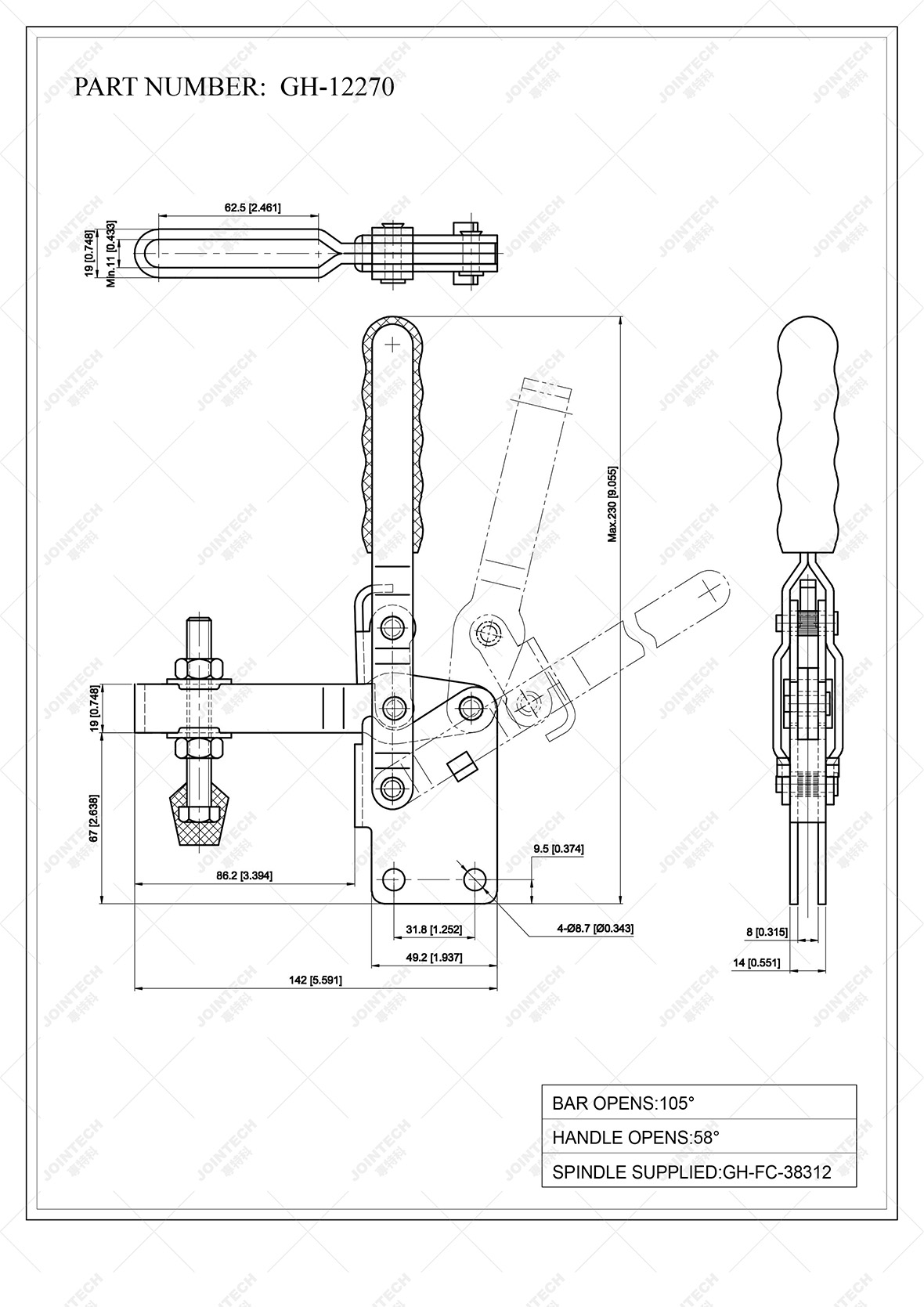 Vertical Toggle Clamp