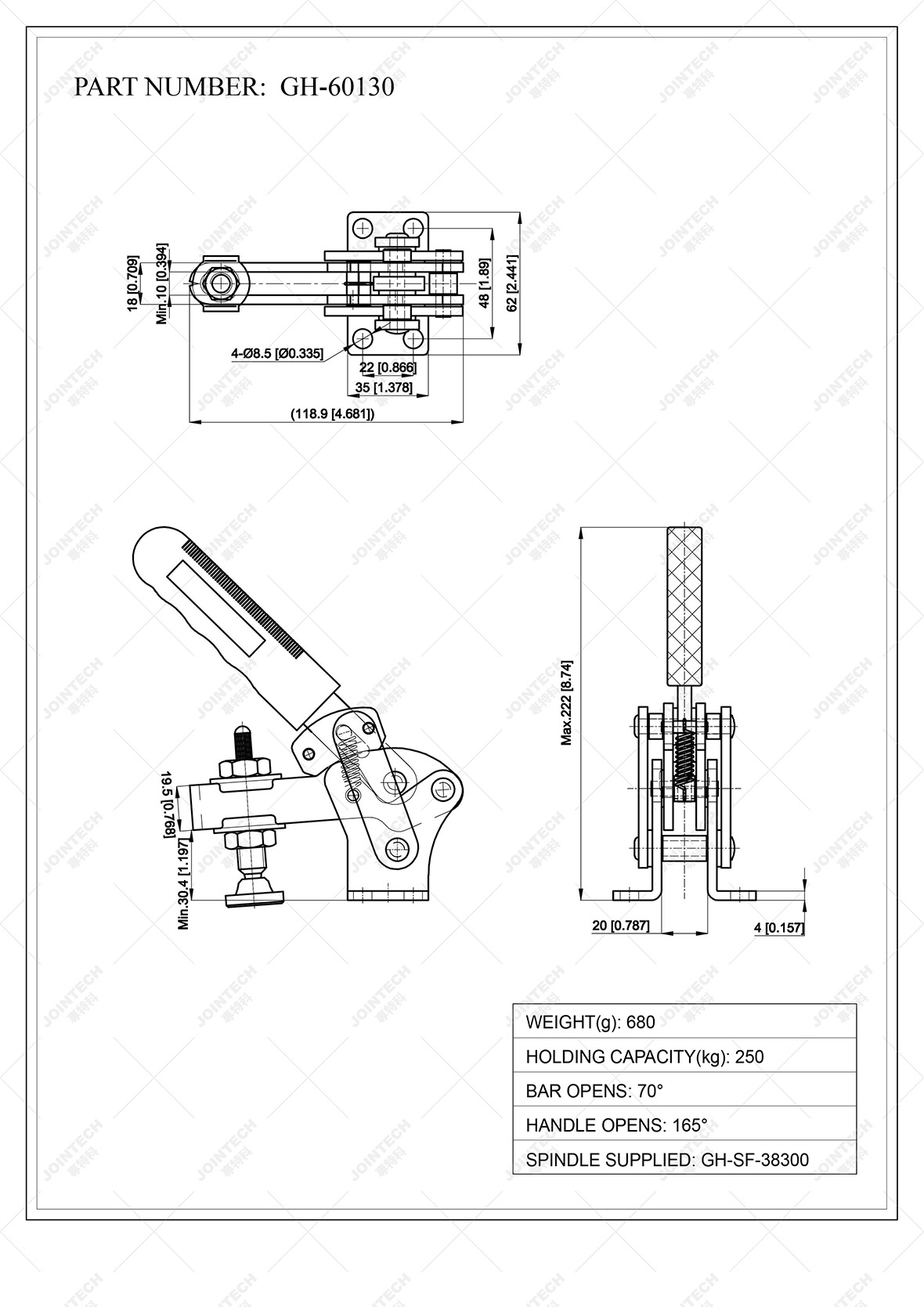 Vertical Toggle Clamp