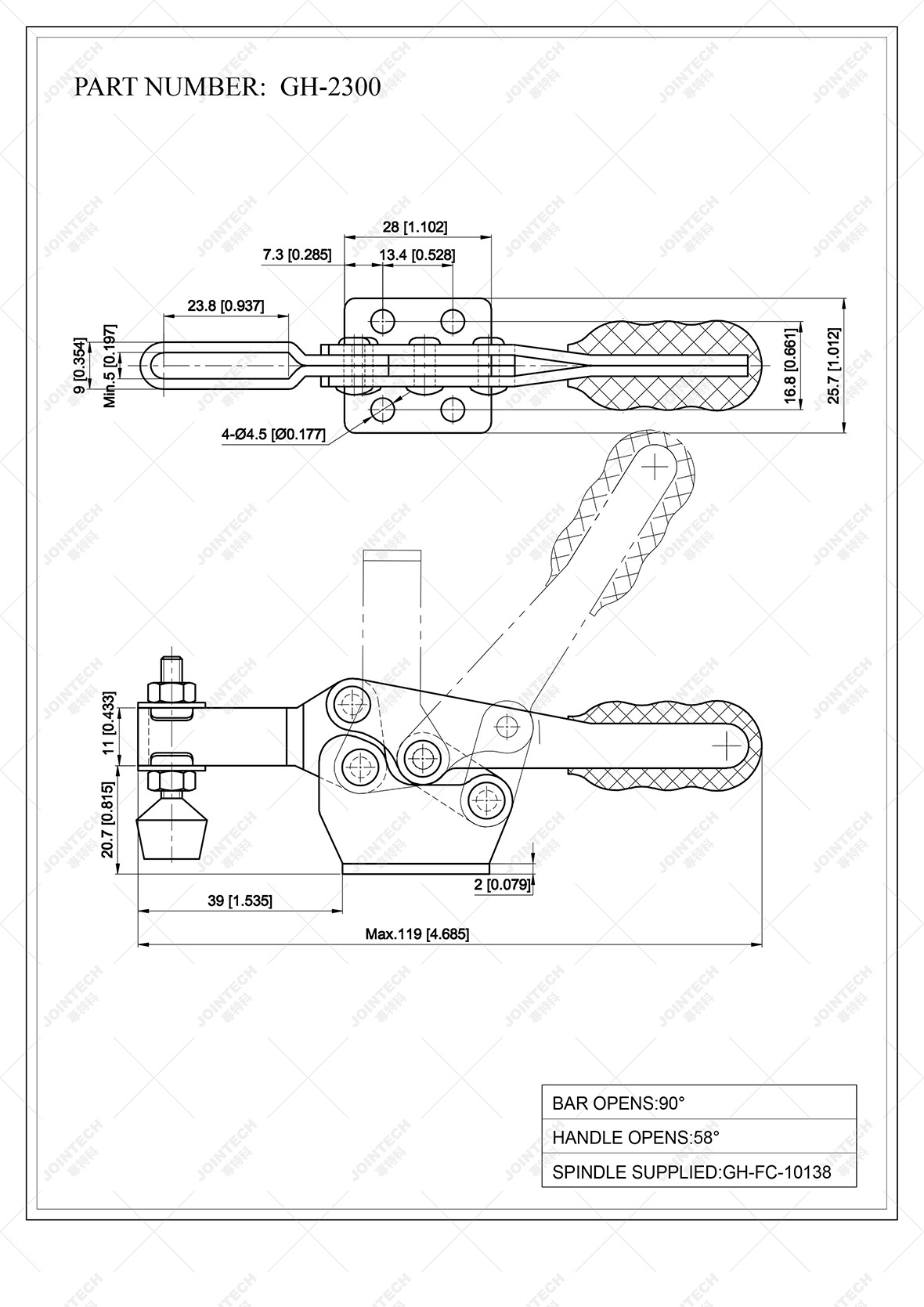 Horizontal Toggle Clamp