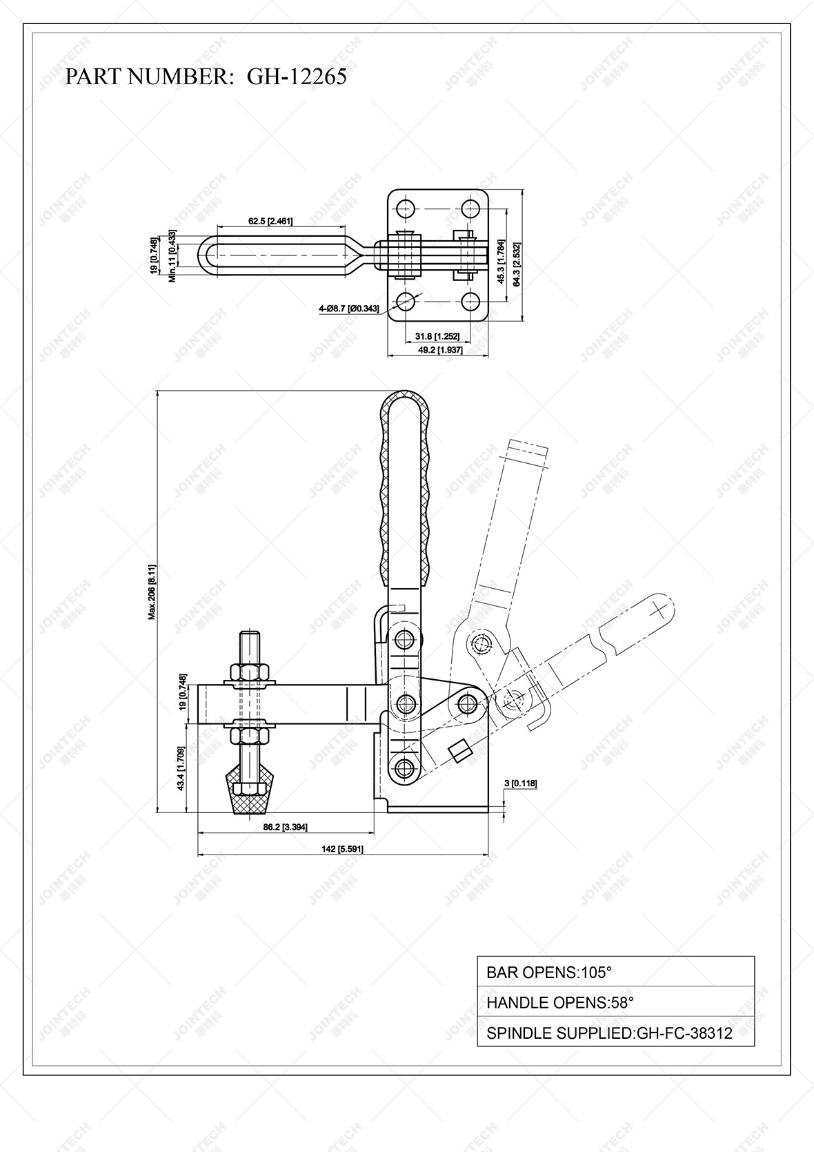 Vertical Toggle Clamp