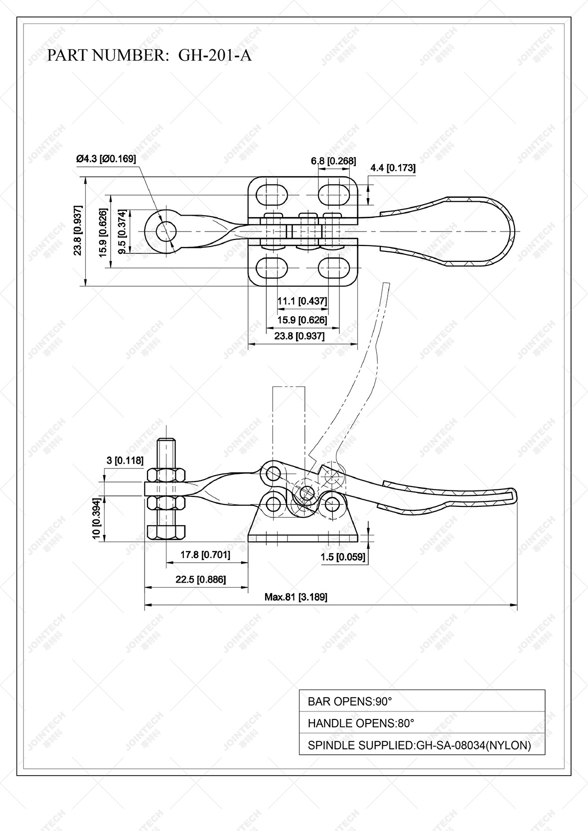 Horizontal Toggle Clamp