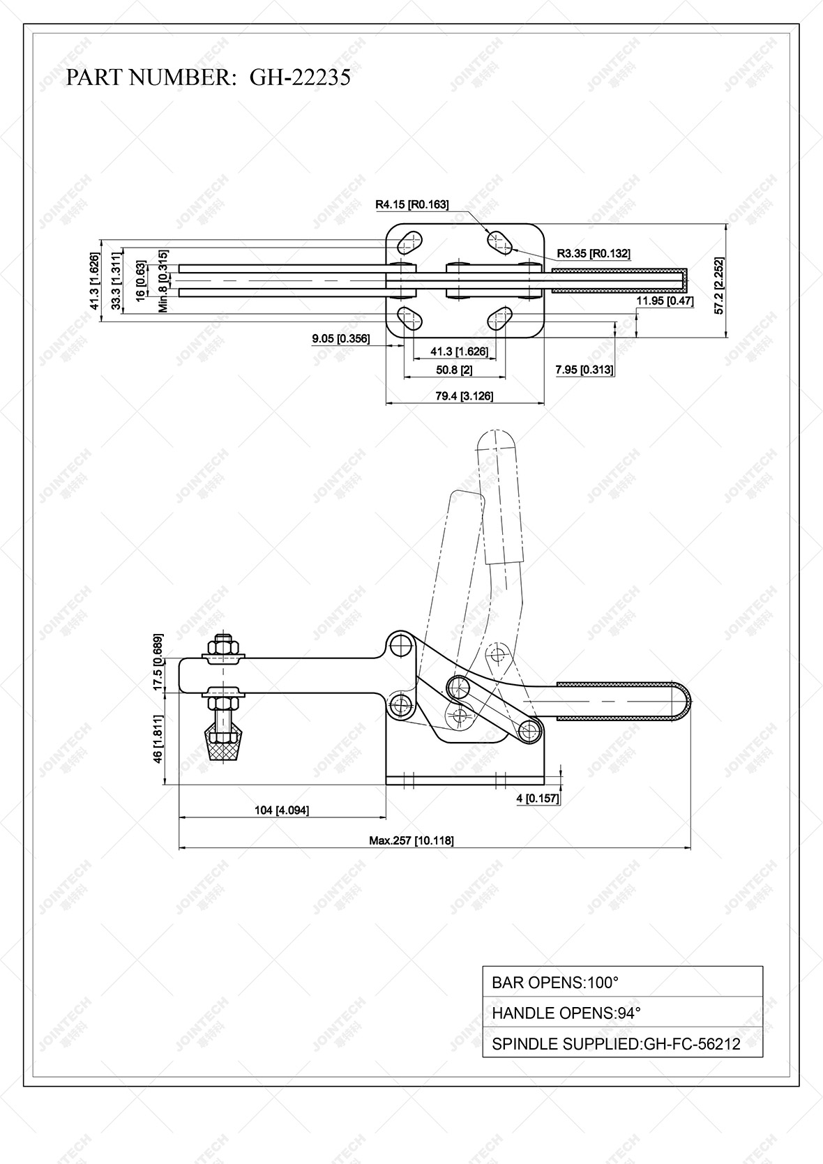 Rubber Spindle Adjustable Manual Horizontal Toggle Clamp Buy