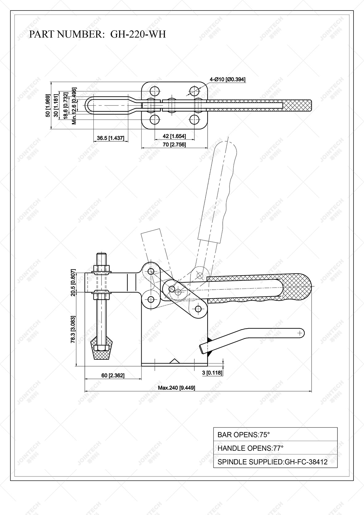 Horizontal Toggle Clamp