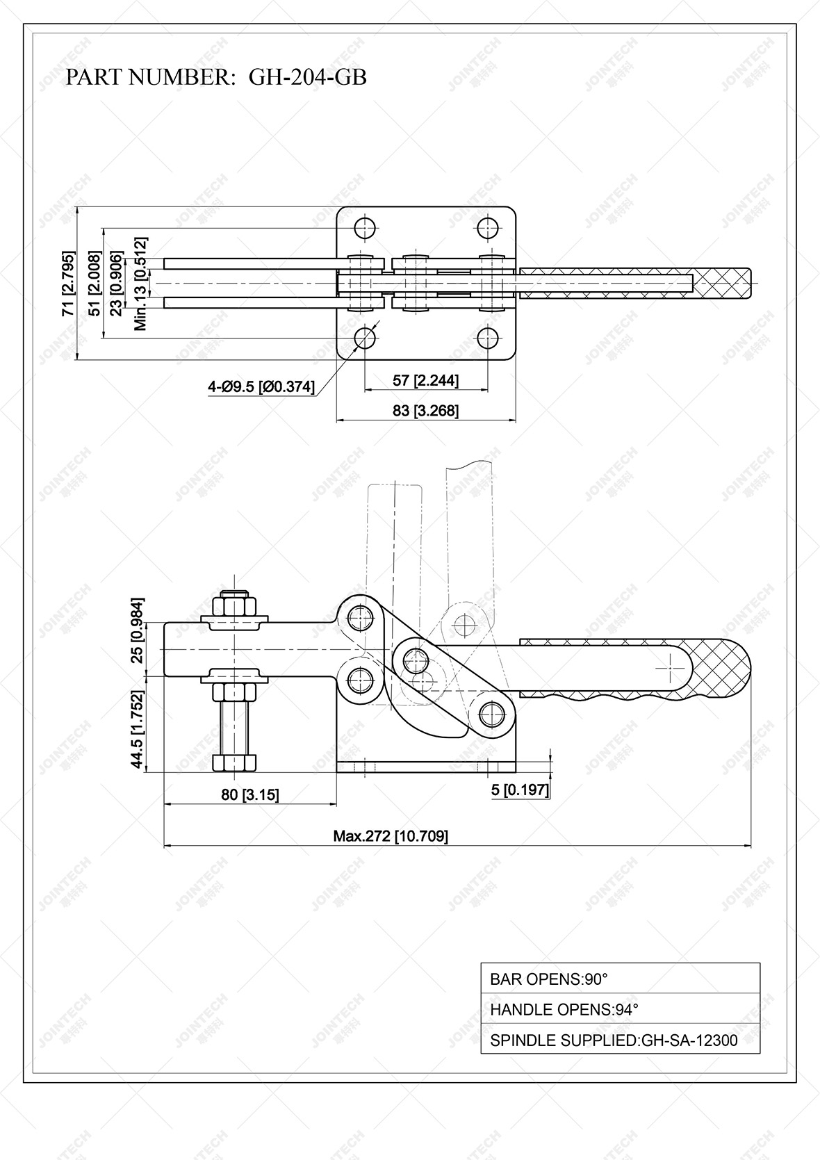 Horizontal Toggle Clamp