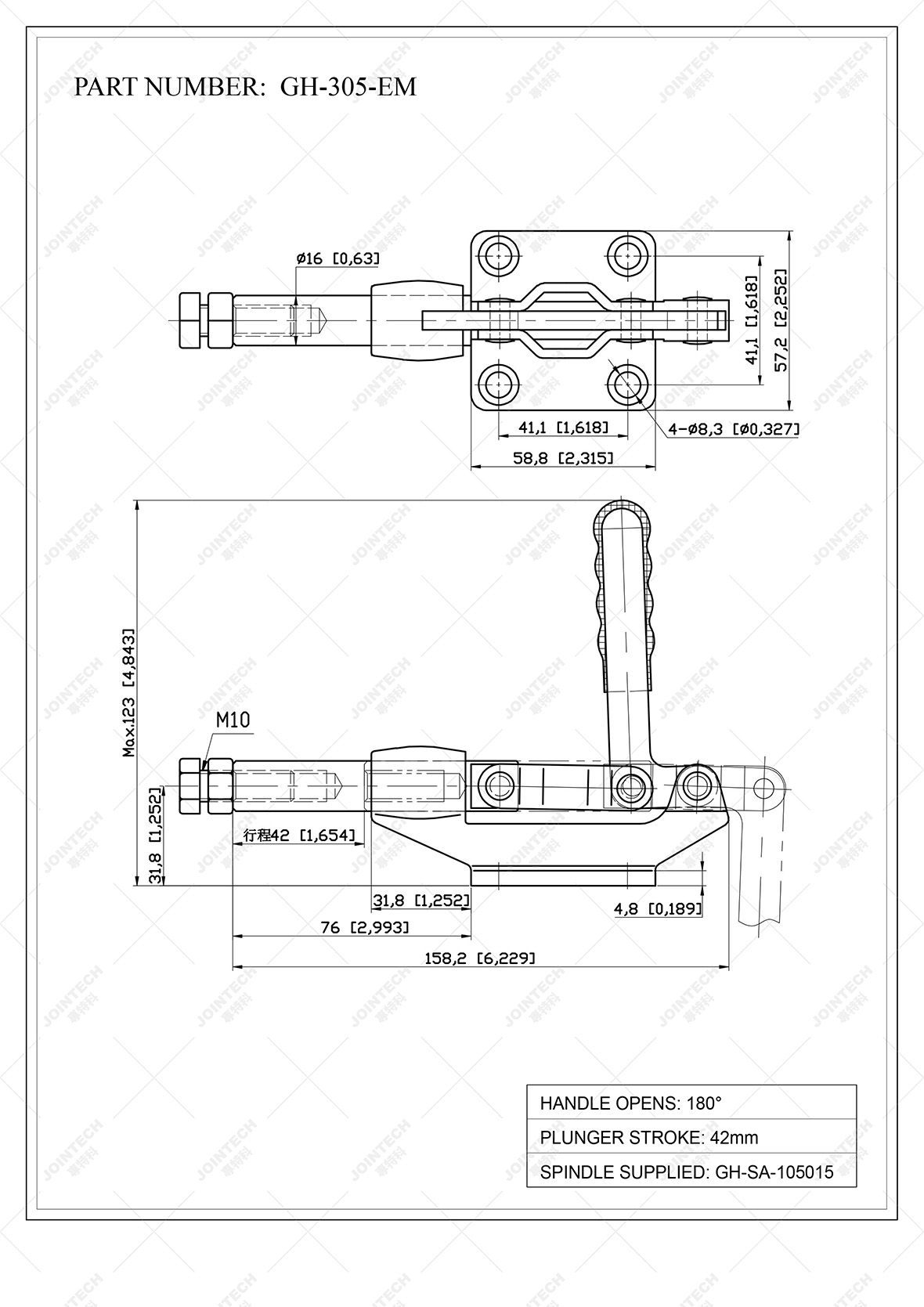 Straight Line Action Toggle Clamp