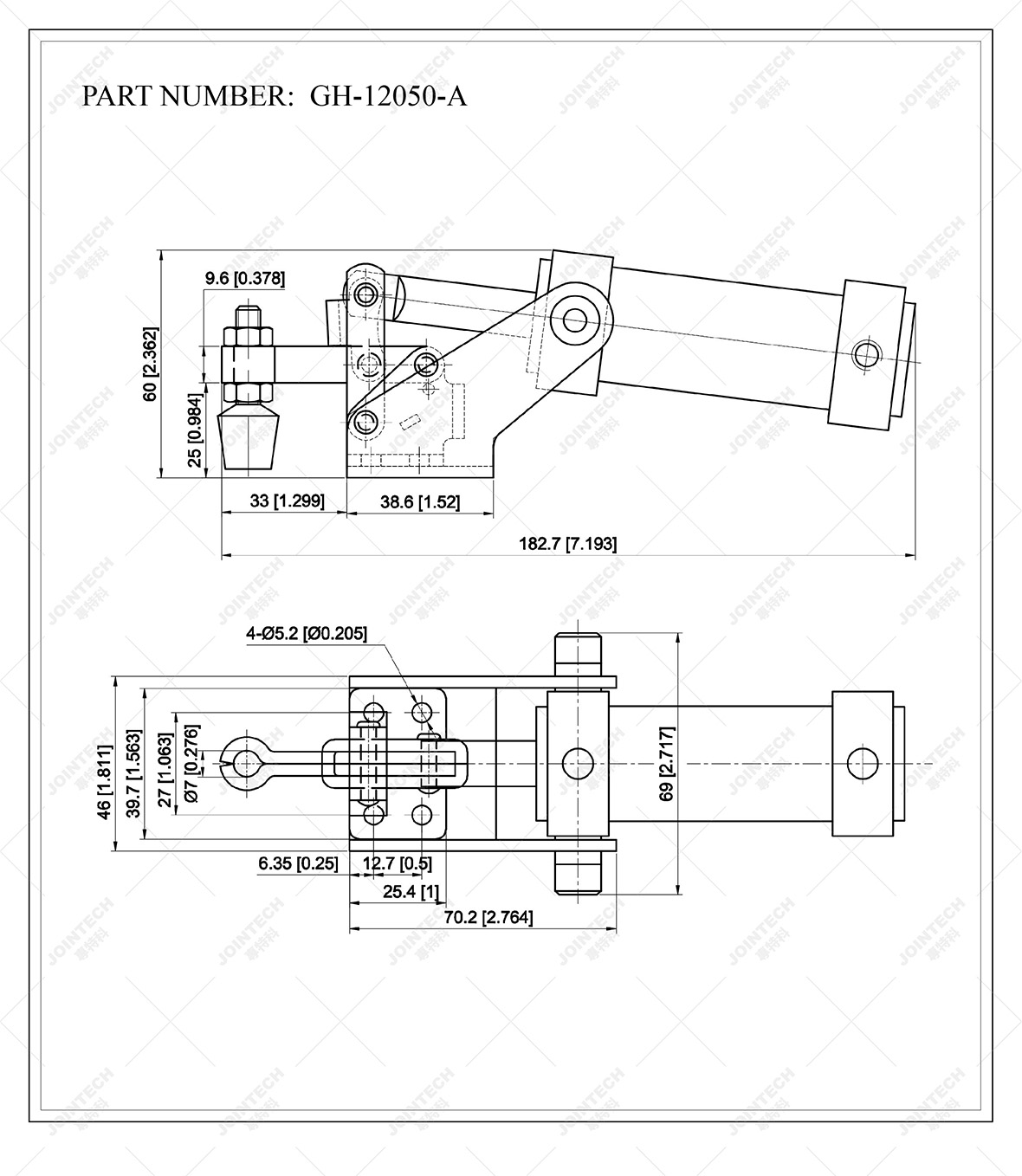 Pneumatic Vertical Toggle Clamp
