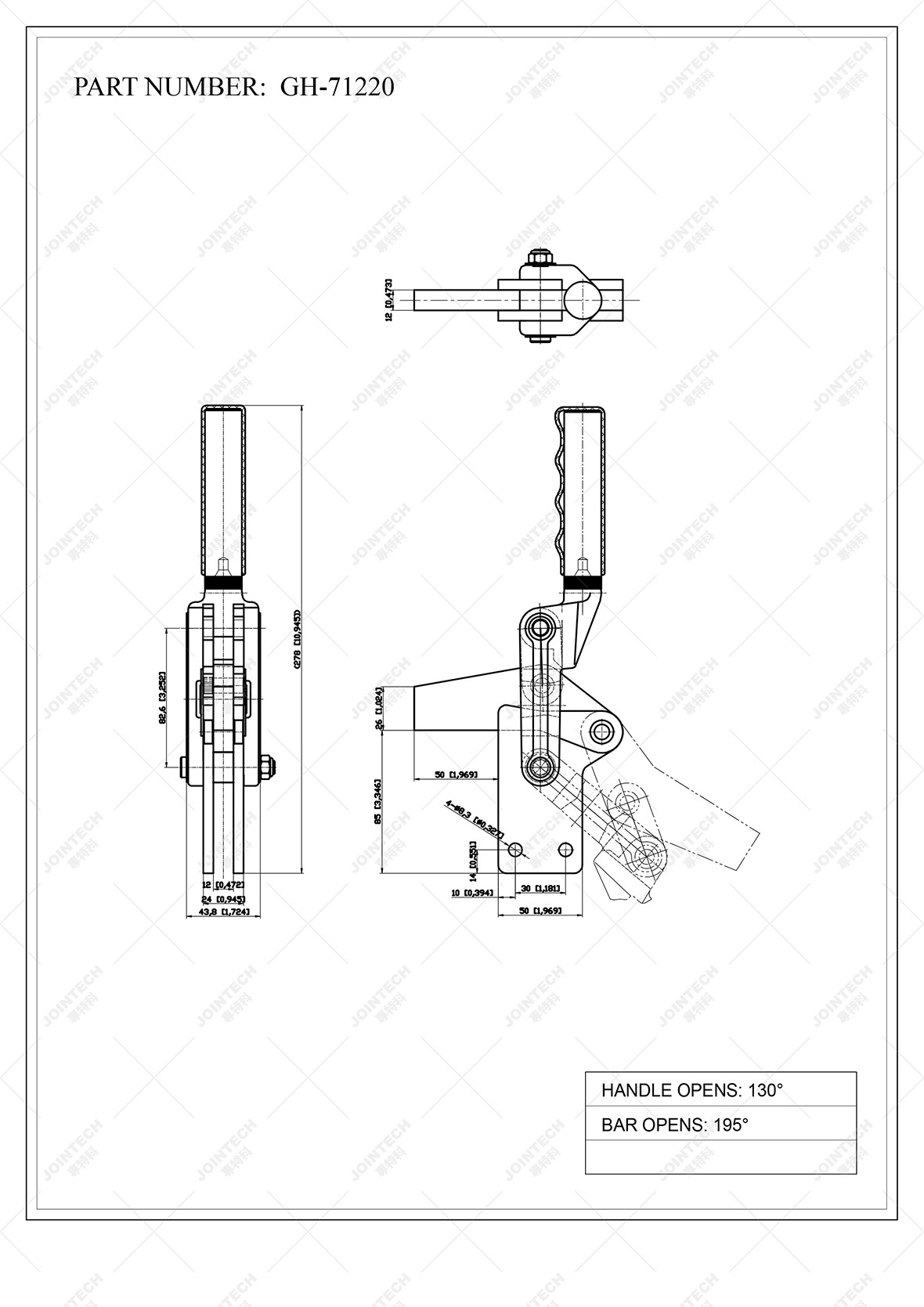 Heavy Duty Weldable Toggle Clamp