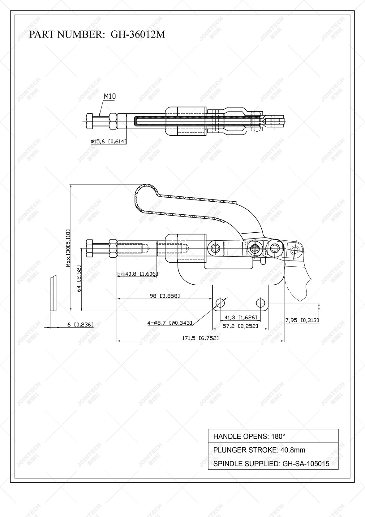 Straight Line Action Toggle Clamp
