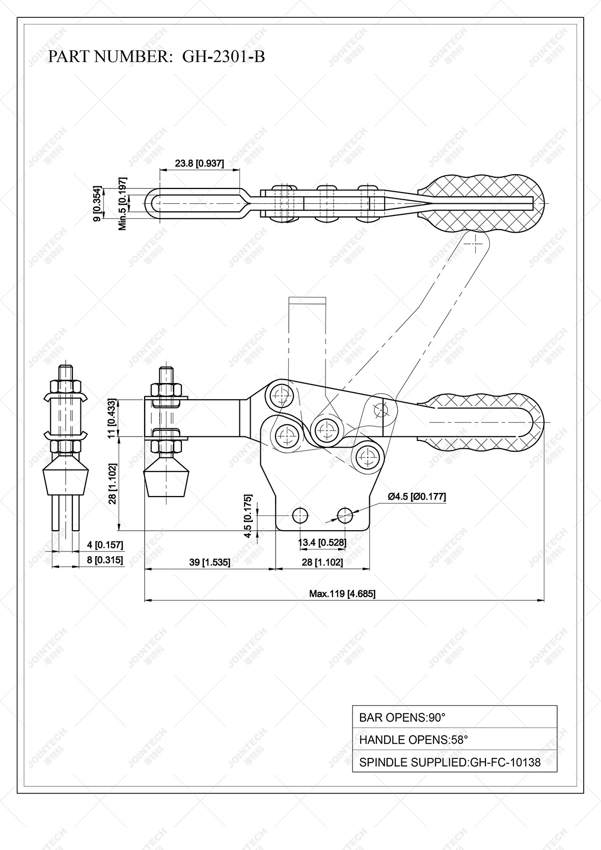 Horizontal Toggle Clamp