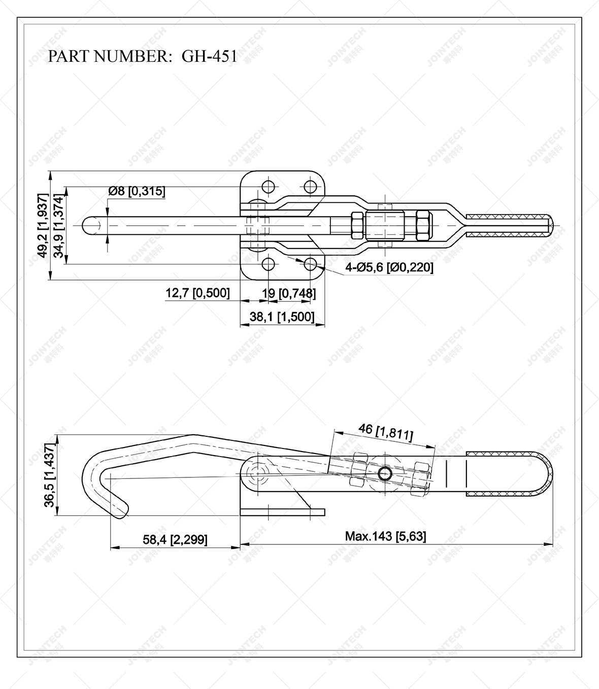 Latch Action Toggle Clamp