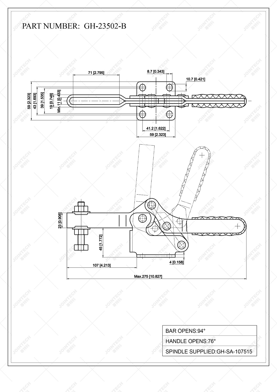 Horizontal Toggle Clamp