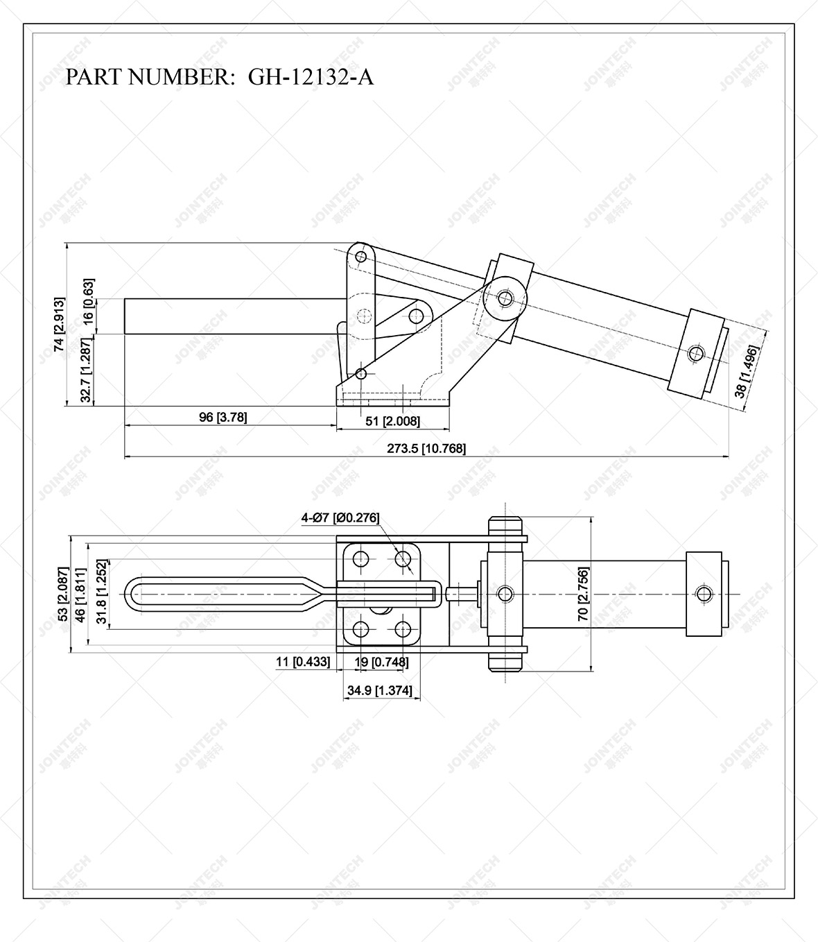Pneumatic Vertical Toggle Clamp