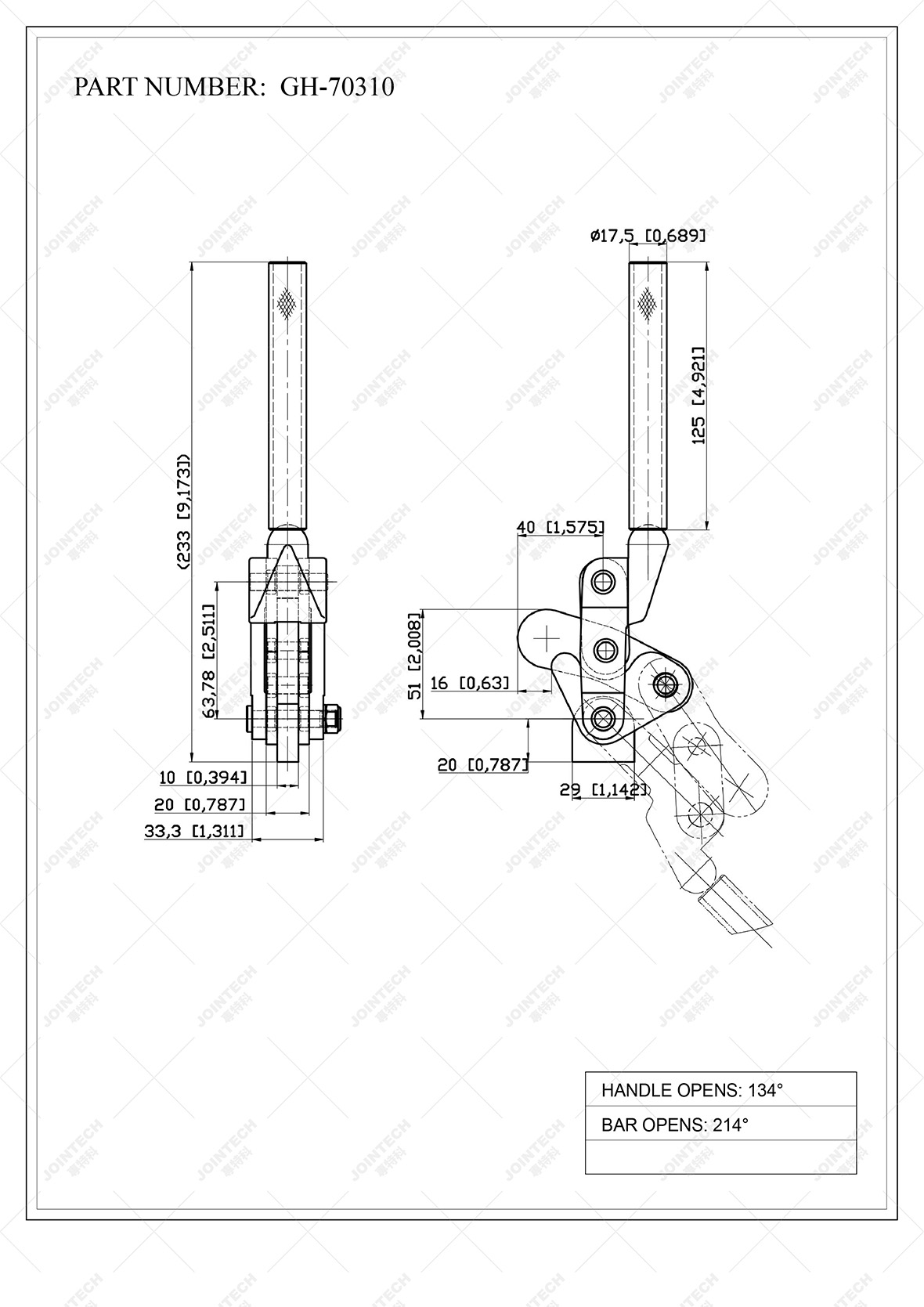 Heavy Duty Weldable Toggle Clamp