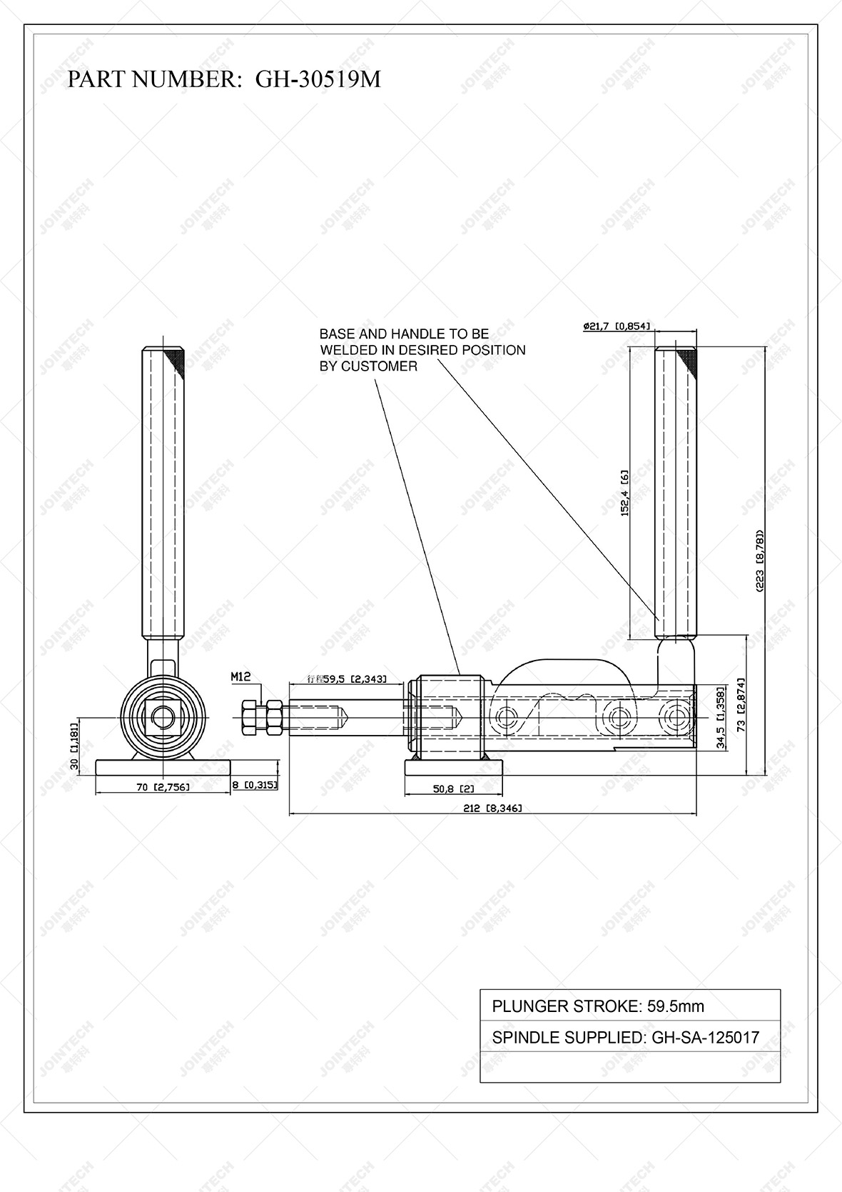 Straight Line Action Toggle Clamp